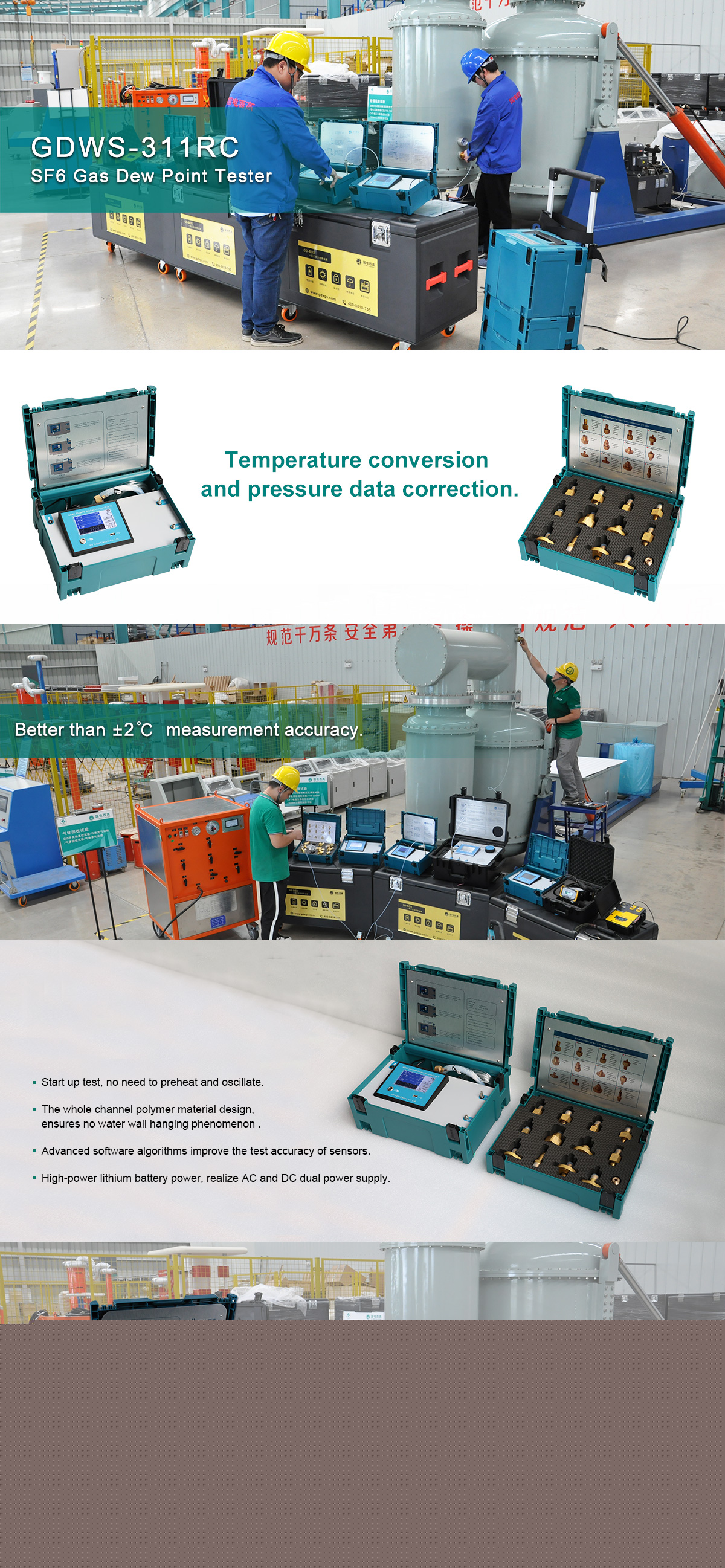 SF6 Gas Dew Point Tester GDWS-311RC 